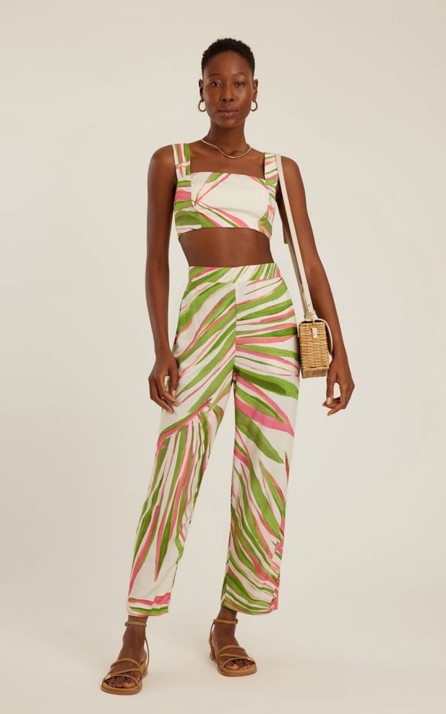 Roupas Lenny Niemeyer | Calca Elastico Cos Foliage