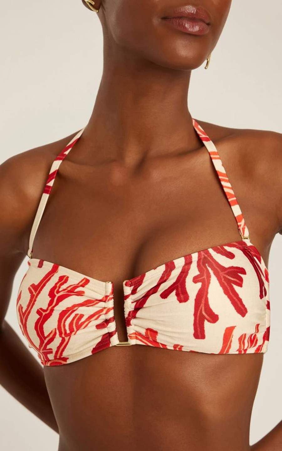 Biquinis Lenny Niemeyer | Sutia Bandeau Rita Noronha Calca Drapeada Noronha