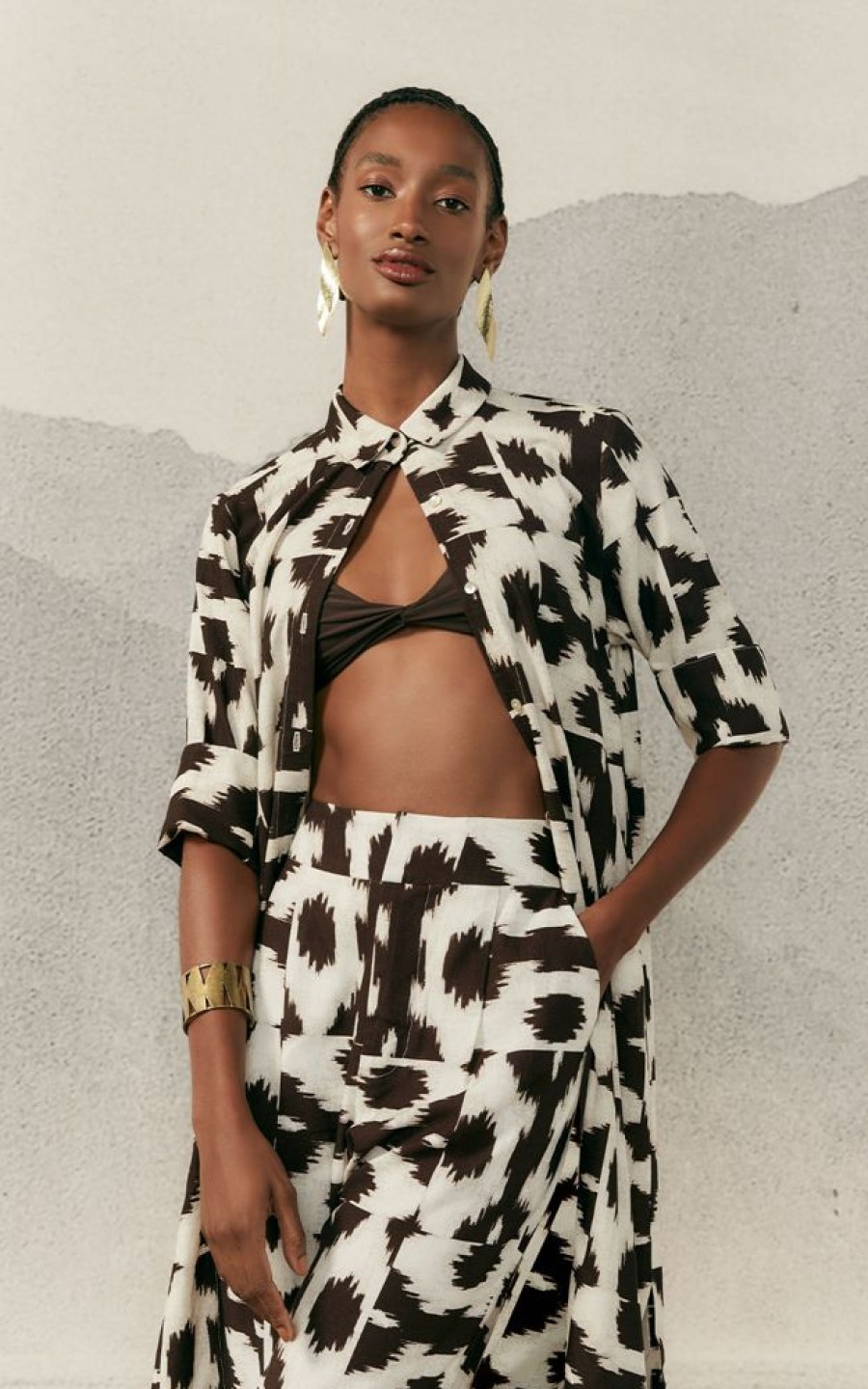 Roupas Lenny Niemeyer | Chemisier Barra Arredondada Puglia