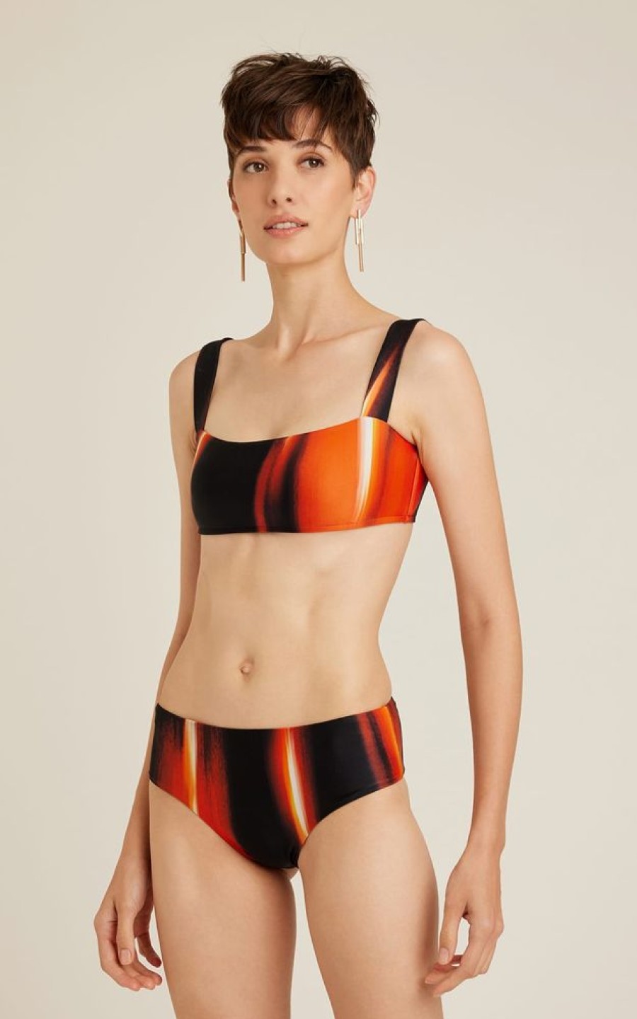 Biquinis Lenny Niemeyer | Top Reto Alca Recycled Flash E Calca Classica Recycled Flash