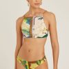 Biquinis Lenny Niemeyer | Sutia Trapezio Frente Unica Carres E Calca Athletic Midi Carres