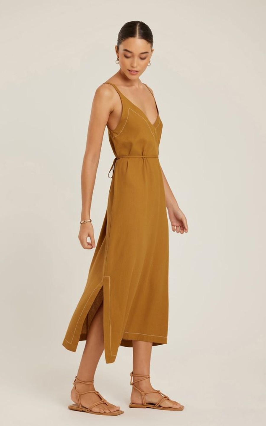 Roupas Lenny Niemeyer | Vestido Pespontos Contrastante Ambar