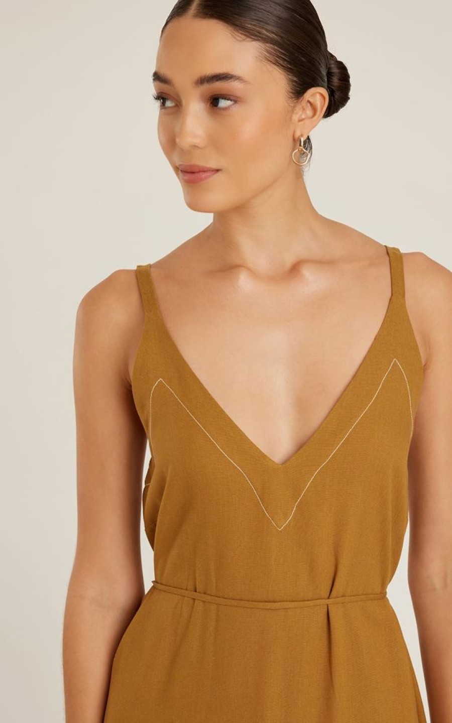 Roupas Lenny Niemeyer | Vestido Pespontos Contrastante Ambar