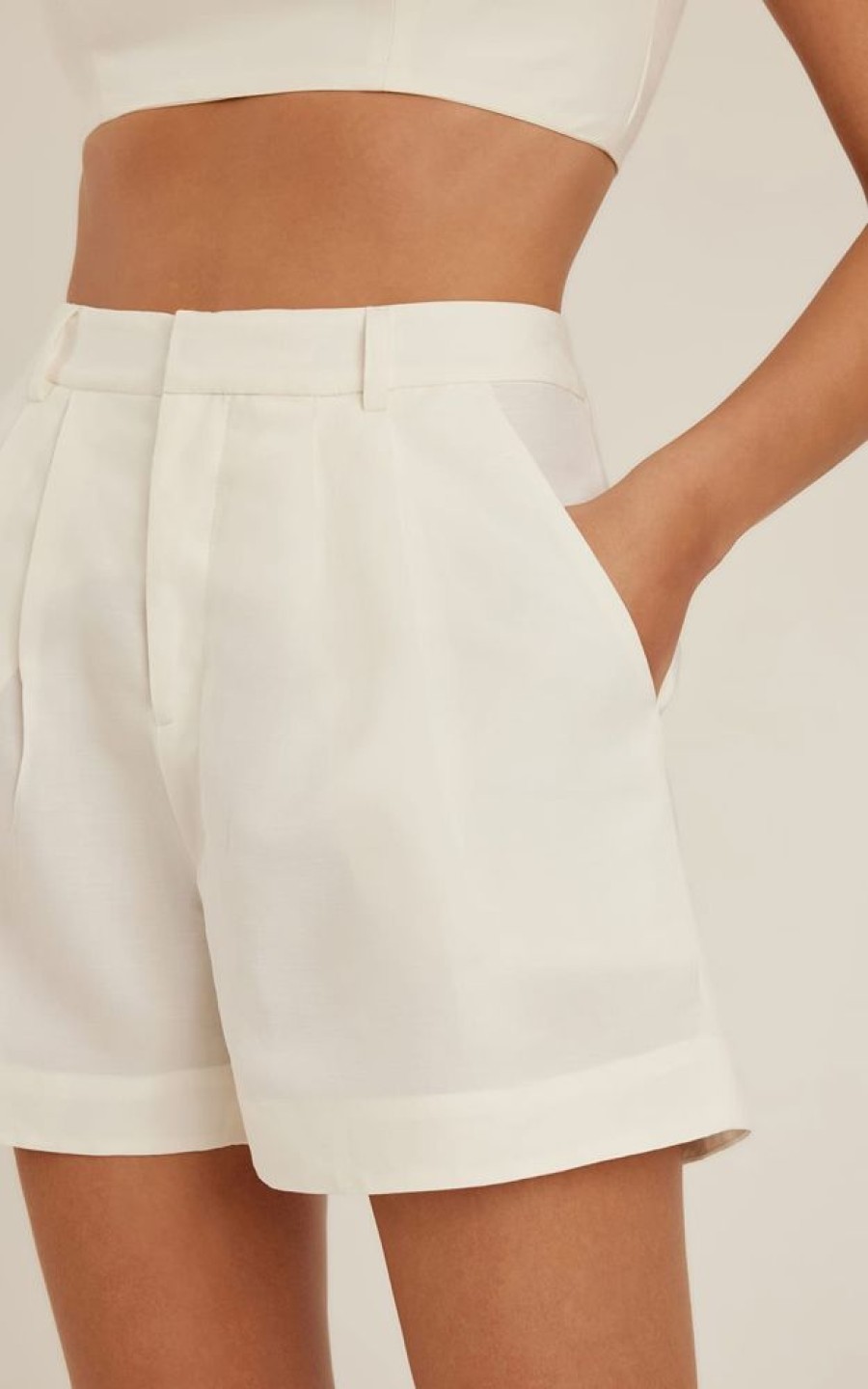 Roupas Lenny Niemeyer | Short Pregas Alfaiataria Off White