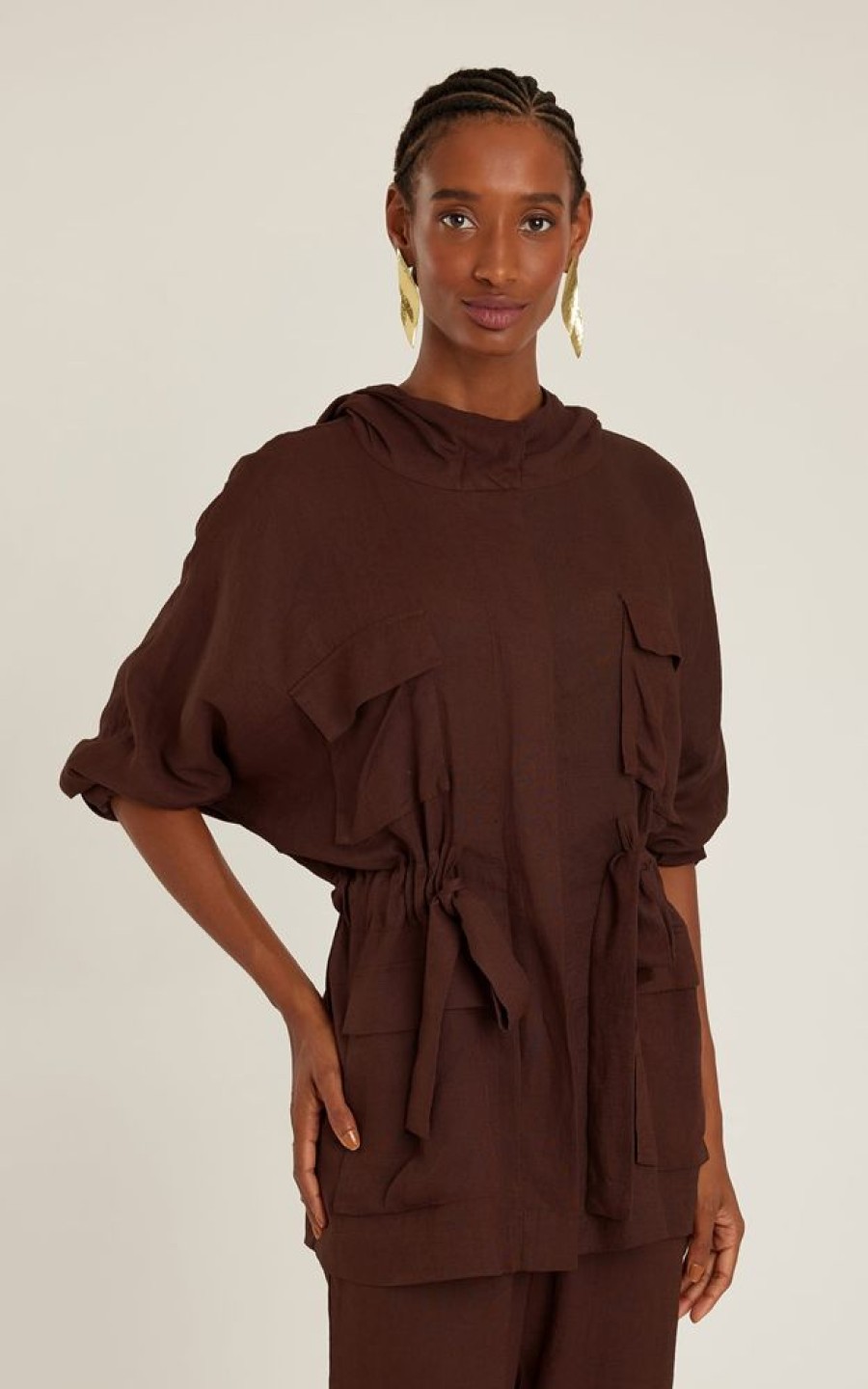 Roupas Lenny Niemeyer | Parka Linho Leve Cafe