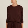 Roupas Lenny Niemeyer | Blusa Moletinho Manga Longa Cafe