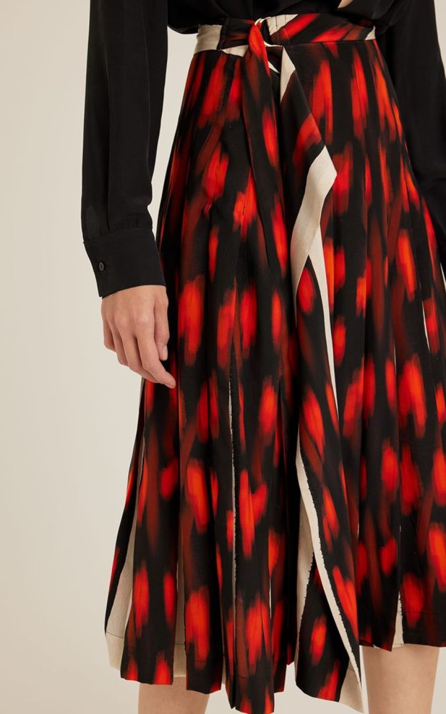 Roupas Lenny Niemeyer | Saia Pregas Transpassada Seda Flash