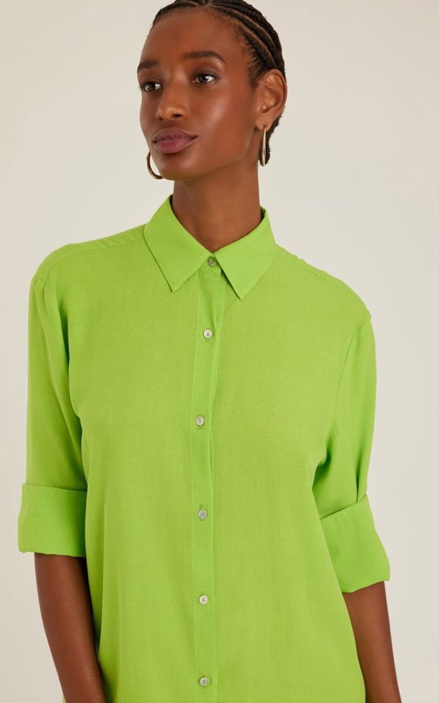 Roupas Lenny Niemeyer | Chemisier Basico Lime