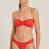 Biquinis Lenny Niemeyer | Sutia Bandeau Rita Bio Melancia E Calca Drapeada Bio Melancia