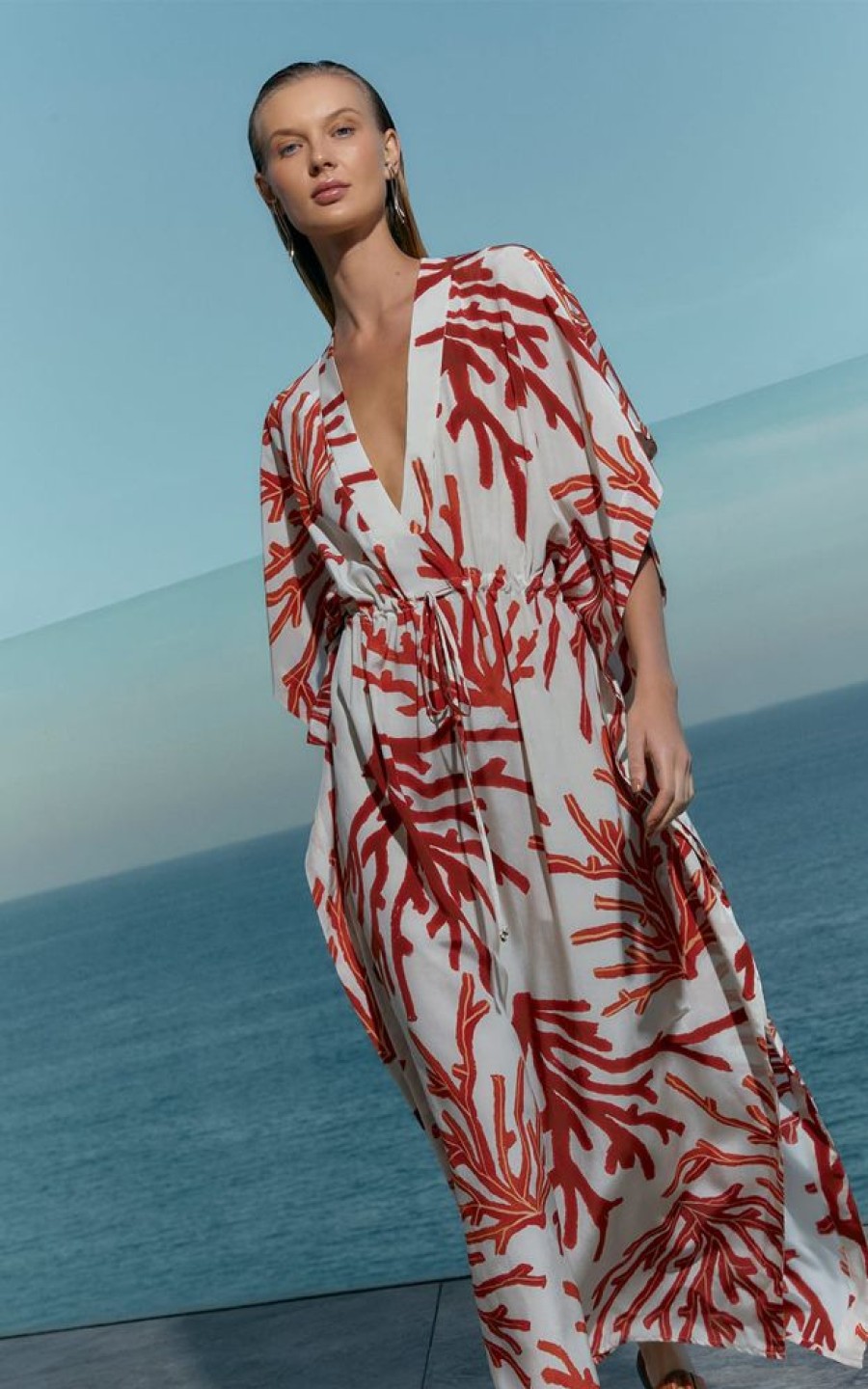 Roupas Lenny Niemeyer | Kaftan Decote Transpassado Noronha