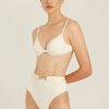 Biquinis Lenny Niemeyer | Sutia Meia Taca Classico Off White Calca Alta Cinto Off White