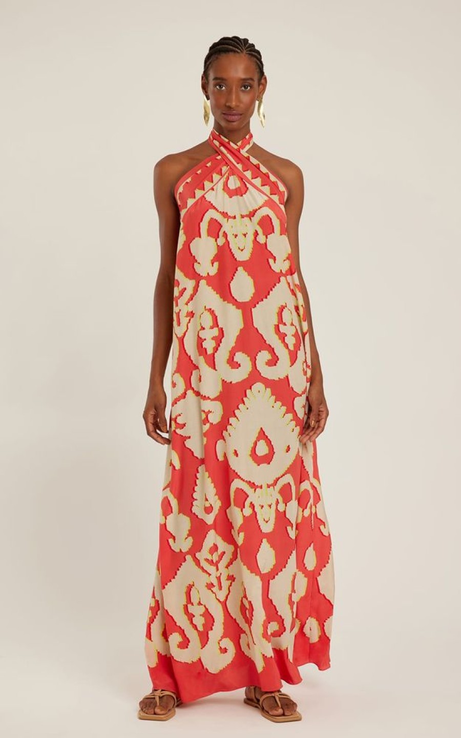 Roupas Lenny Niemeyer | Vestido Decote Cruzado Seda Turquia