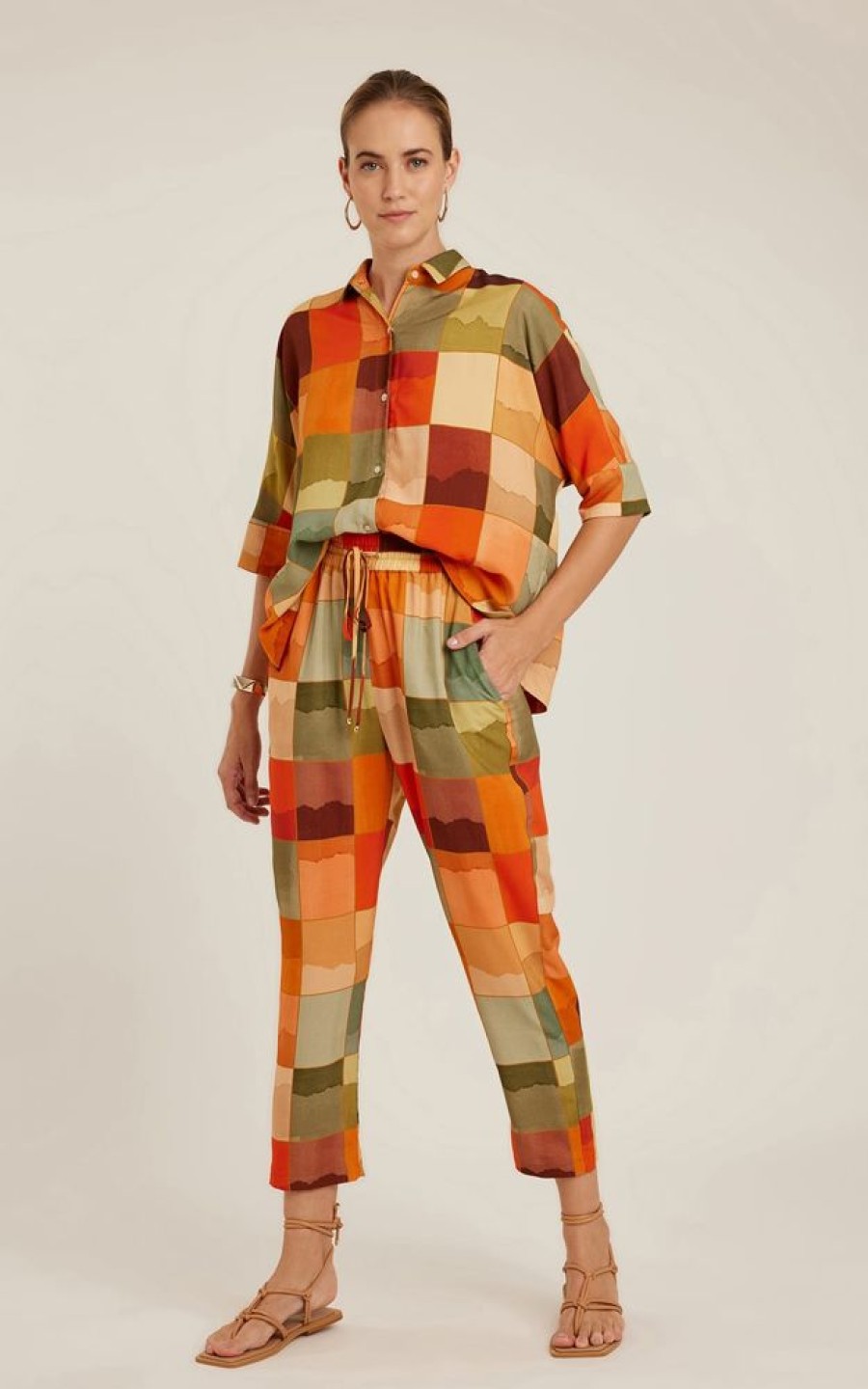 Roupas Lenny Niemeyer | Calca Cos Elastico Mosaico