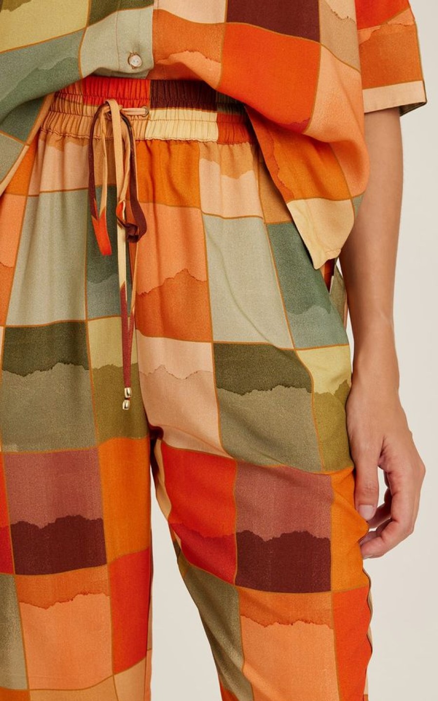 Roupas Lenny Niemeyer | Calca Cos Elastico Mosaico