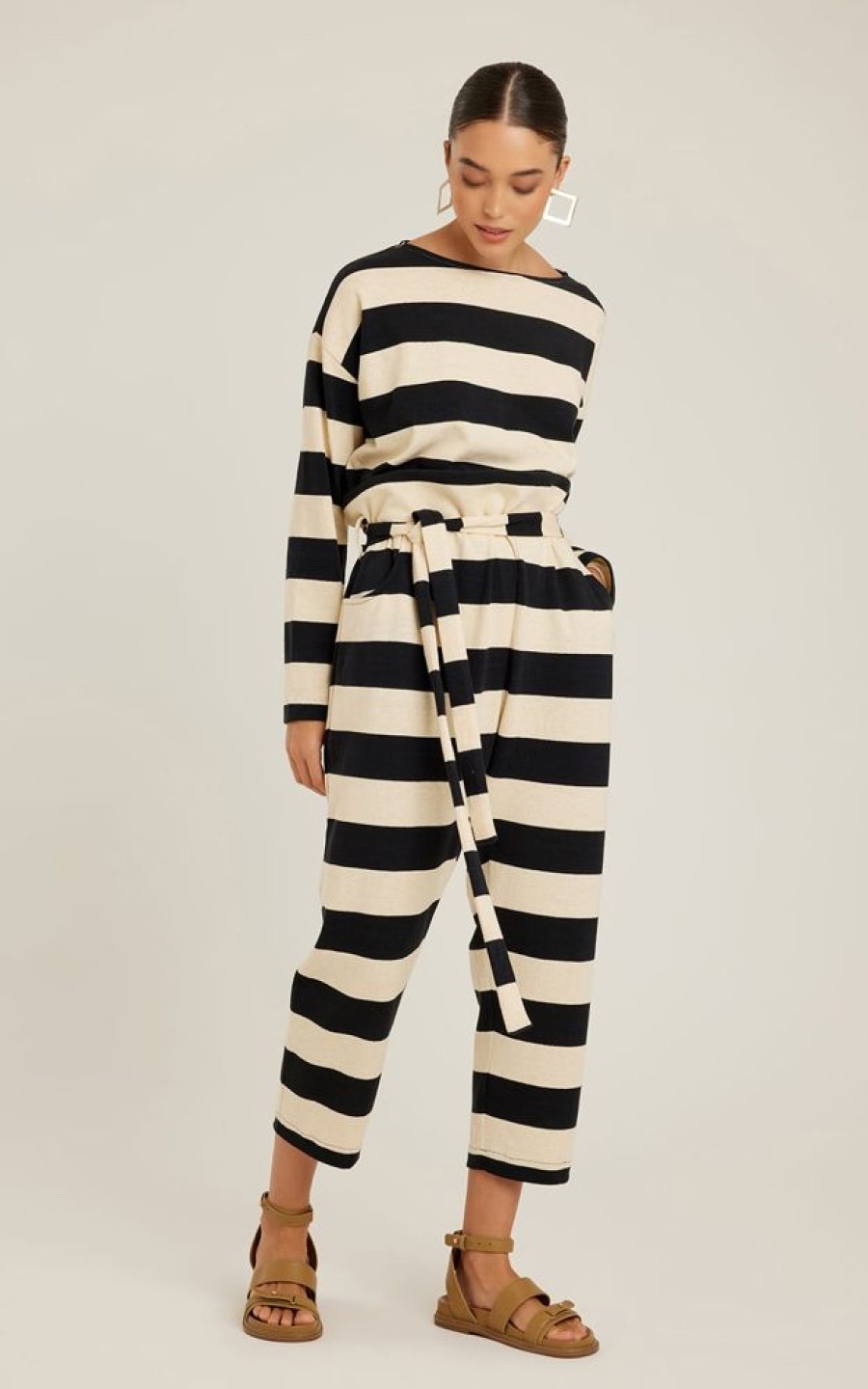 Roupas Lenny Niemeyer | Calca Amarracao Stripes Listra P/B