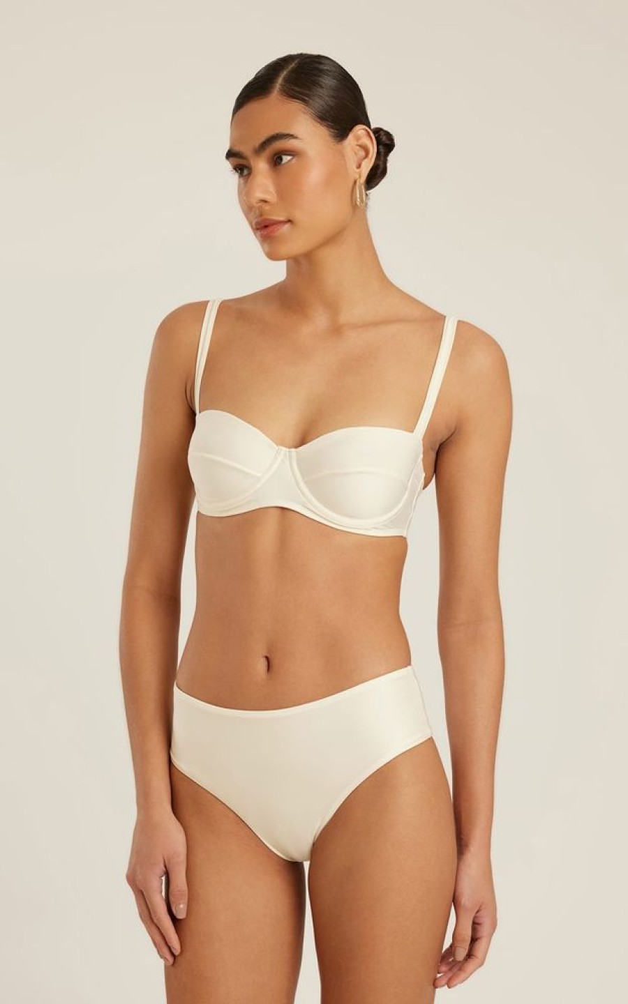 Biowear Lenny Niemeyer | Sutia Meia Taca Off White E Calca Basica Off White