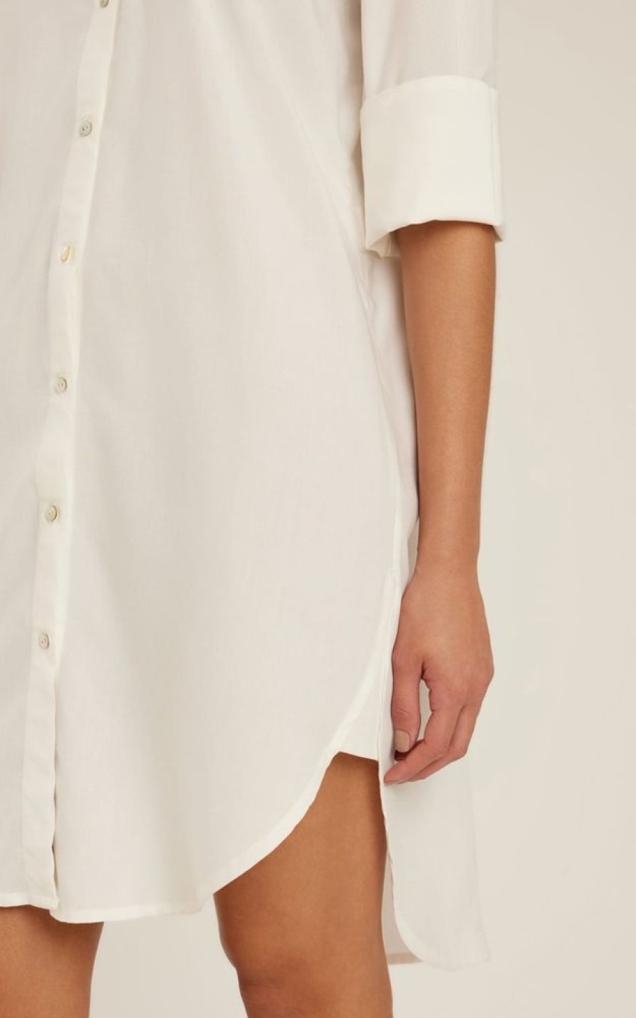Biowear Lenny Niemeyer | Chemisier Basico Fraldado Off White