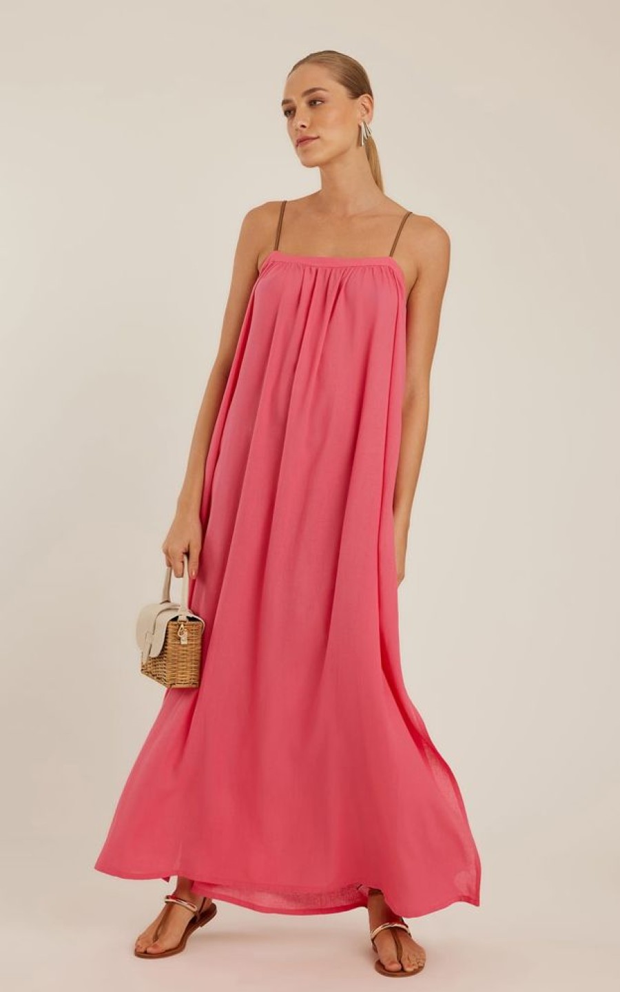 Roupas Lenny Niemeyer | Vestido Alca Couro Geranio