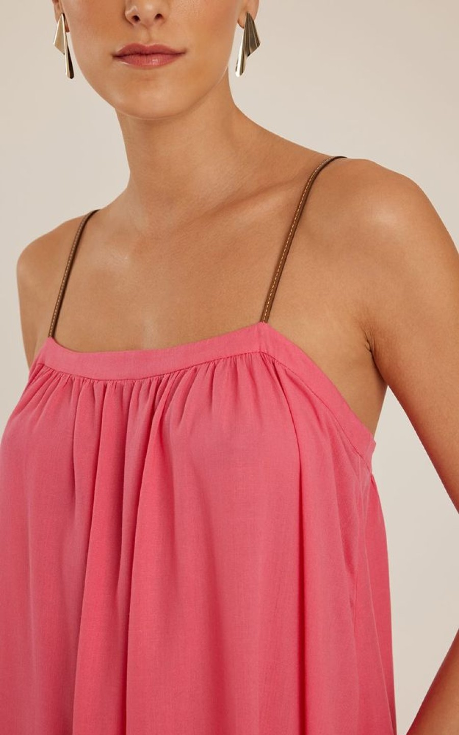 Roupas Lenny Niemeyer | Vestido Alca Couro Geranio