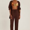 Roupas Lenny Niemeyer | Calca Cos Elastico Cafe
