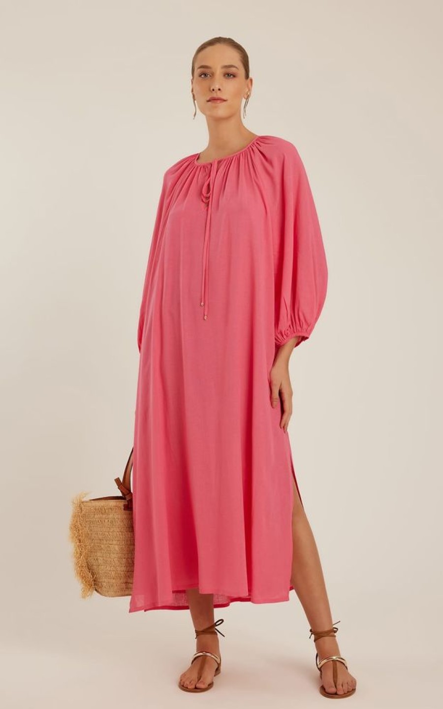 Roupas Lenny Niemeyer | Vestido Decote Franzido Geranio