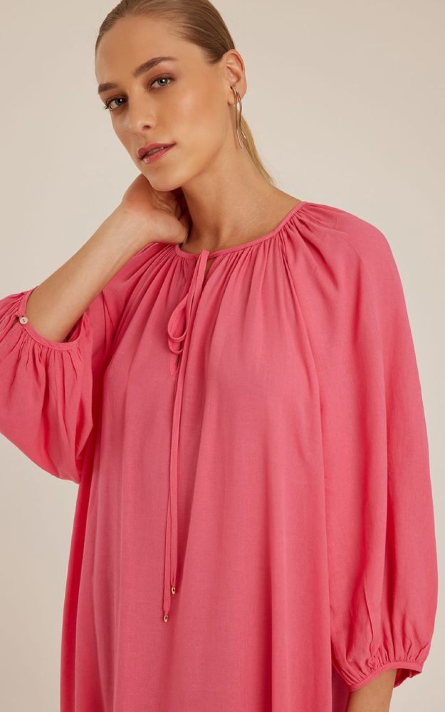 Roupas Lenny Niemeyer | Vestido Decote Franzido Geranio