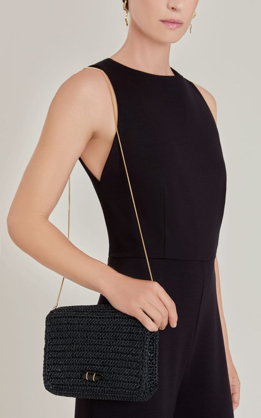 Acessorios Lenny Niemeyer | Bolsa Palha Turmalina Preto