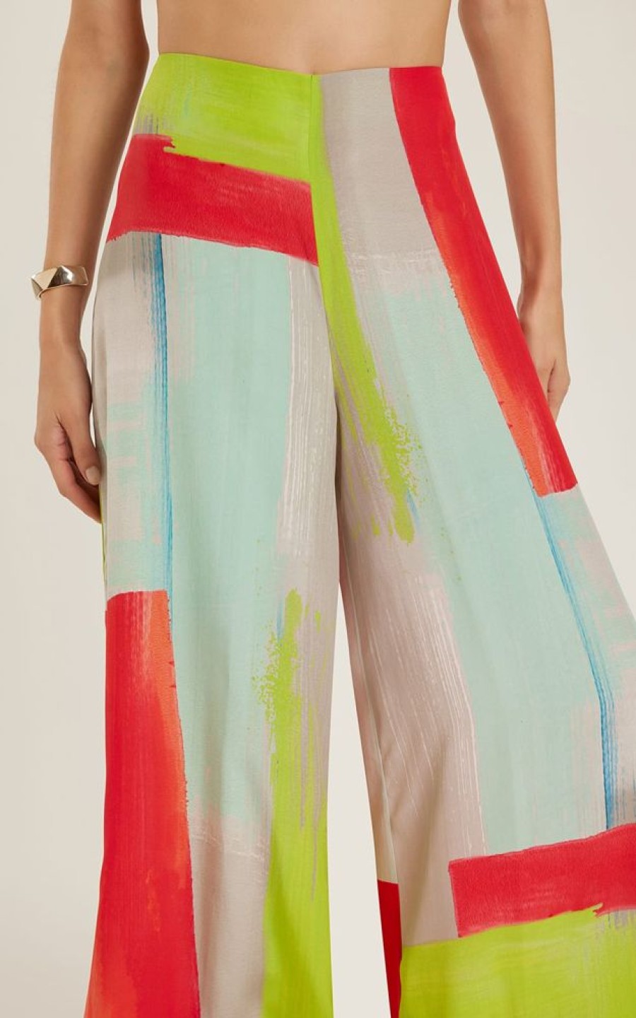 Roupas Lenny Niemeyer | Calca Reta Seda Canvas