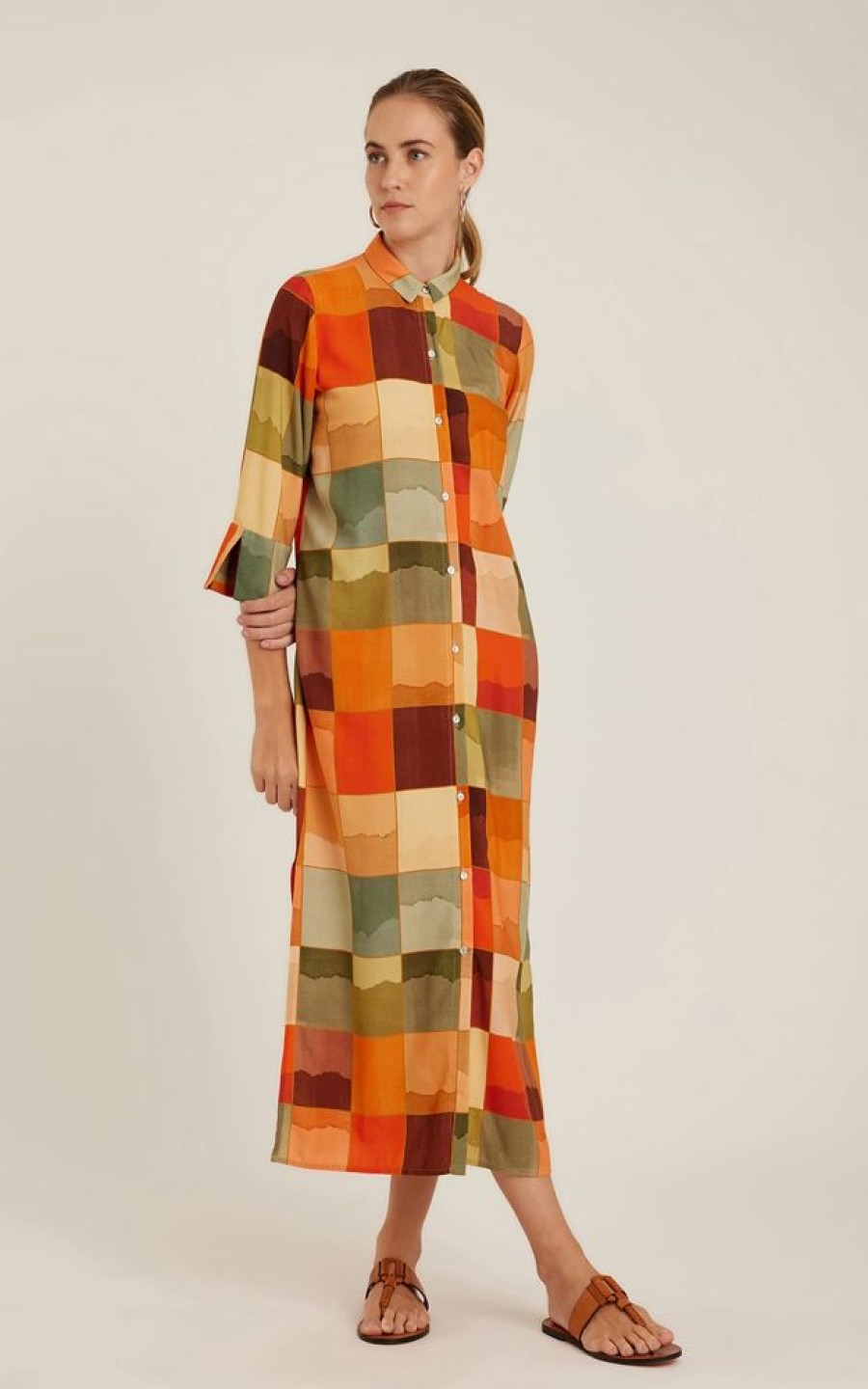 Roupas Lenny Niemeyer | Chemisier Basico Midi Mosaico