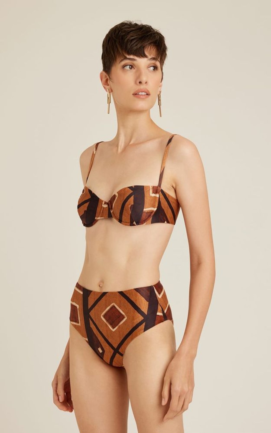 Biquinis Lenny Niemeyer | Top Taca Balconette Recycled Melted E Calca Alta Cava Recycled Melted
