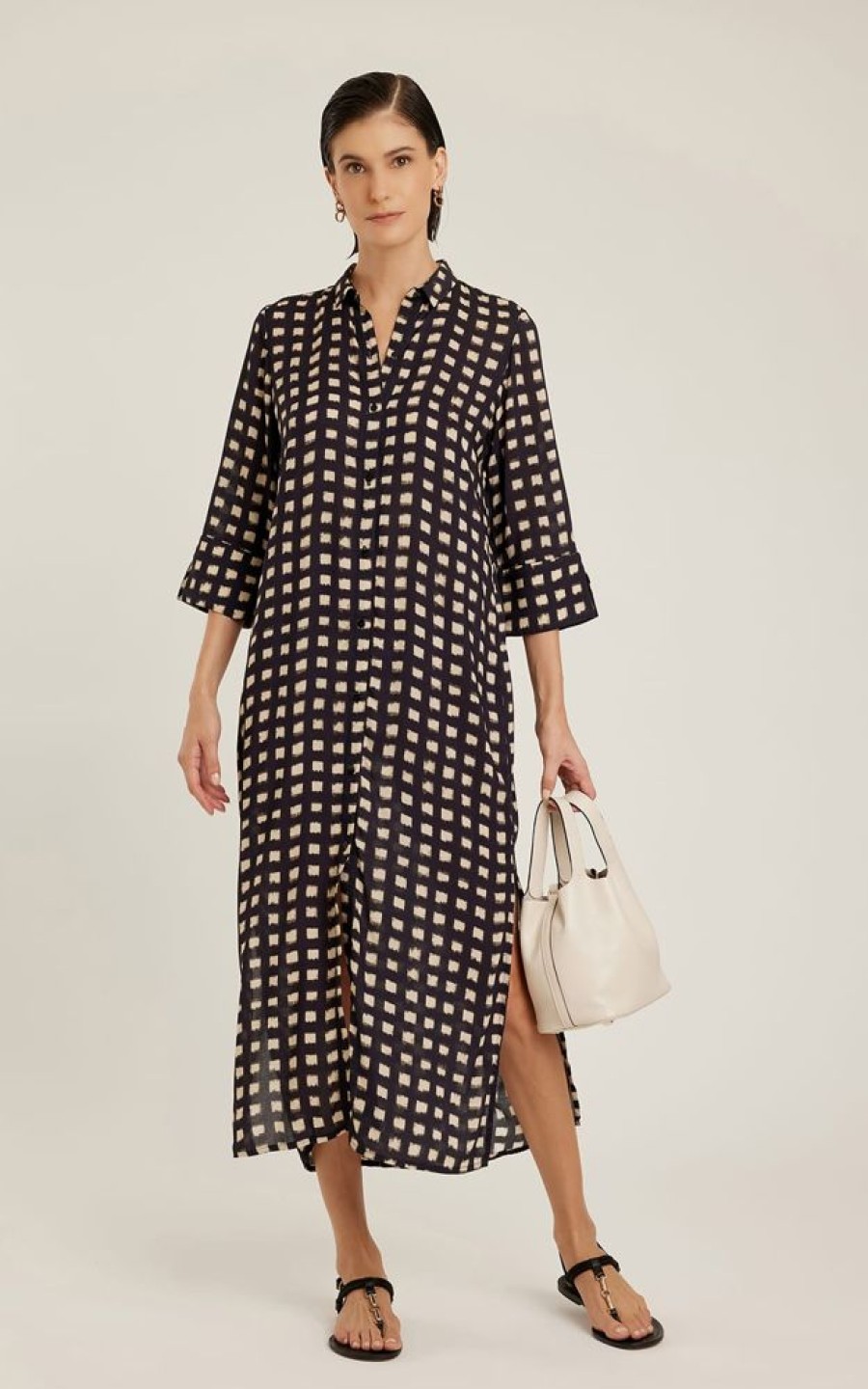 Roupas Lenny Niemeyer | Chemisier Fenda Lateral Vichy