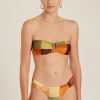 Biquinis Lenny Niemeyer | Sutia Bandeau Rita Mosaico E Calca Drapeada Mosaico