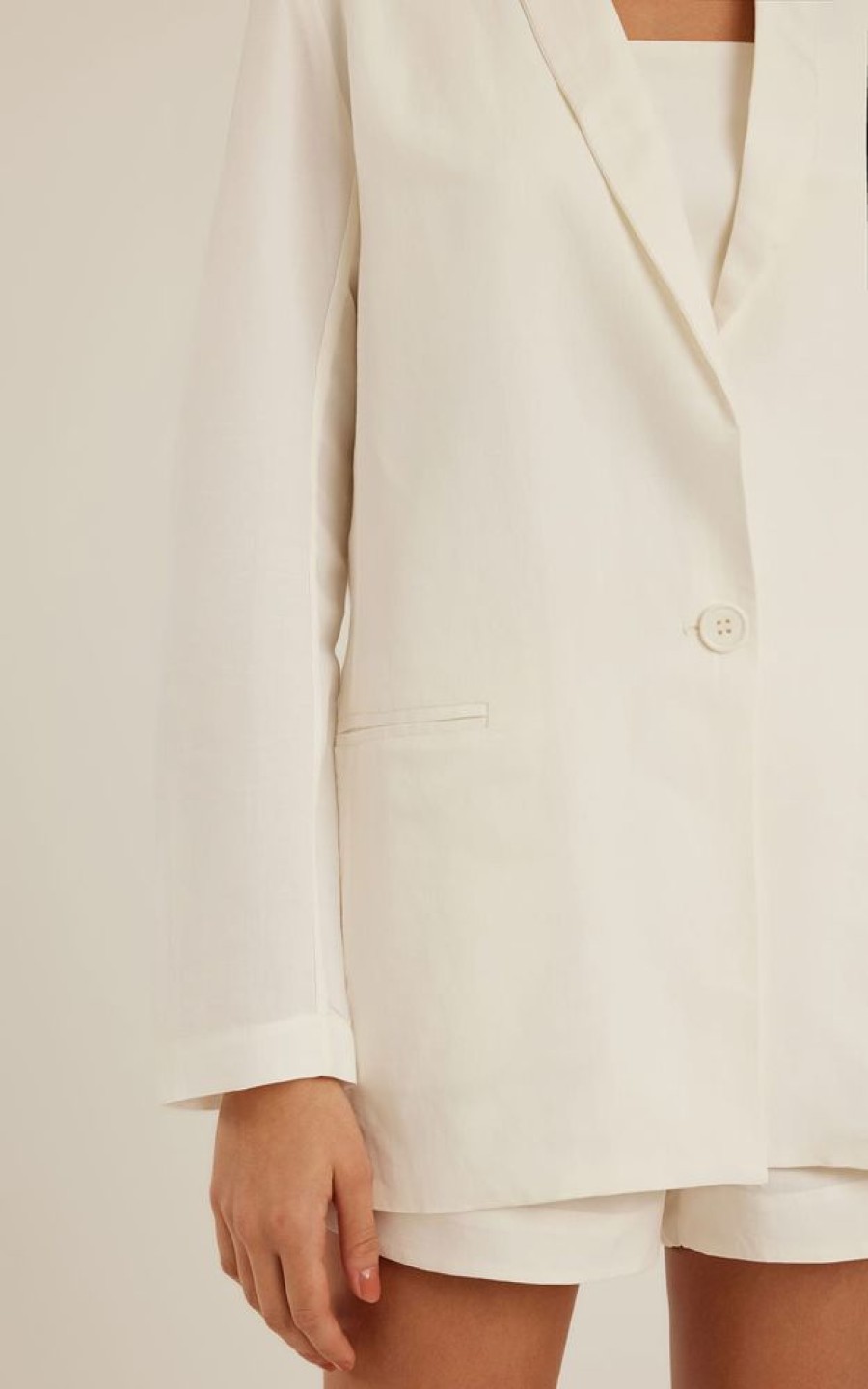 Roupas Lenny Niemeyer | Blazer Alfaiataria Gola Virada Off White