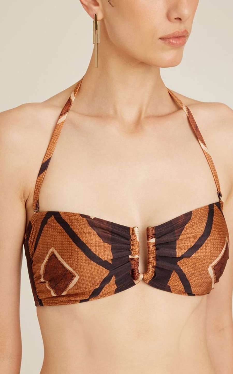 Biquinis Lenny Niemeyer | Top Bandeau Rita Recycled Melted E Calca Drapeada Recycled Melted
