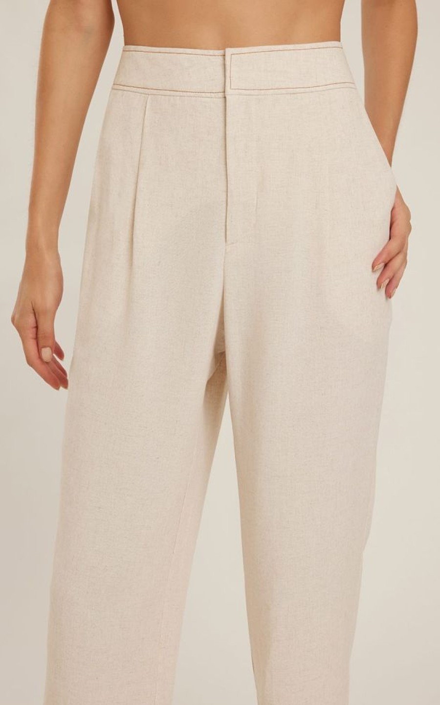 Roupas Lenny Niemeyer | Calca Alfaiataria Cos Largo Natural