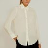 Biowear Lenny Niemeyer | Camisa Classica Seda Lisa Premium Off White Off White