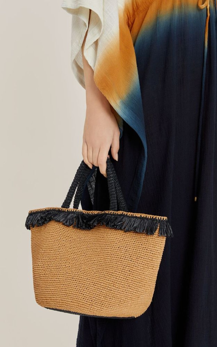 Acessorios Lenny Niemeyer | Bolsa Duo Color Franja Natural