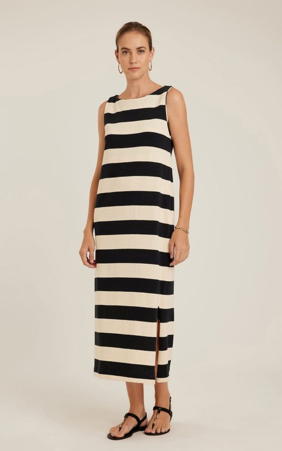 Roupas Lenny Niemeyer | Vestido Amarracao Stripes Listra P/B