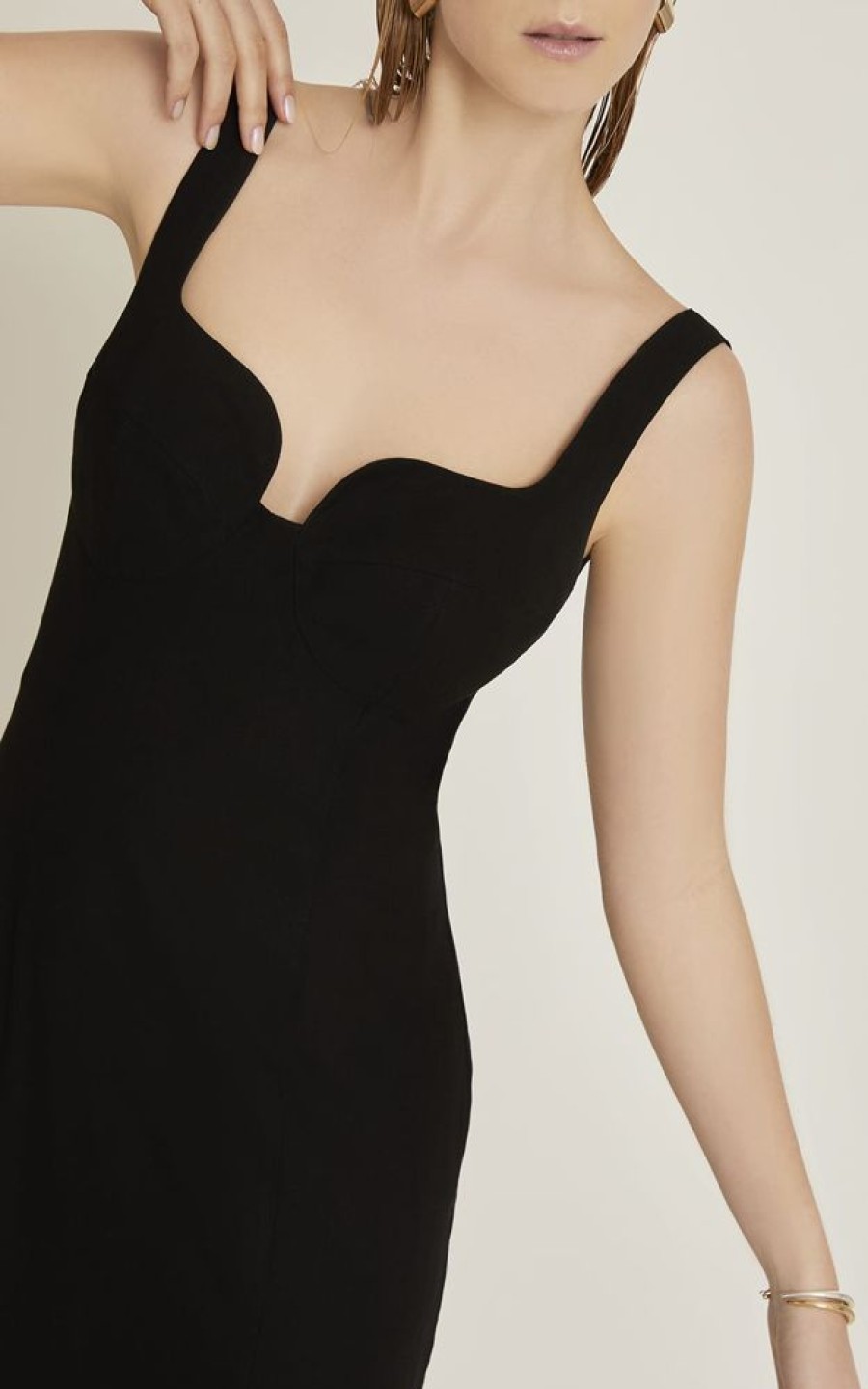 Roupas Lenny Niemeyer | Vestido Decote Arredondado Preto