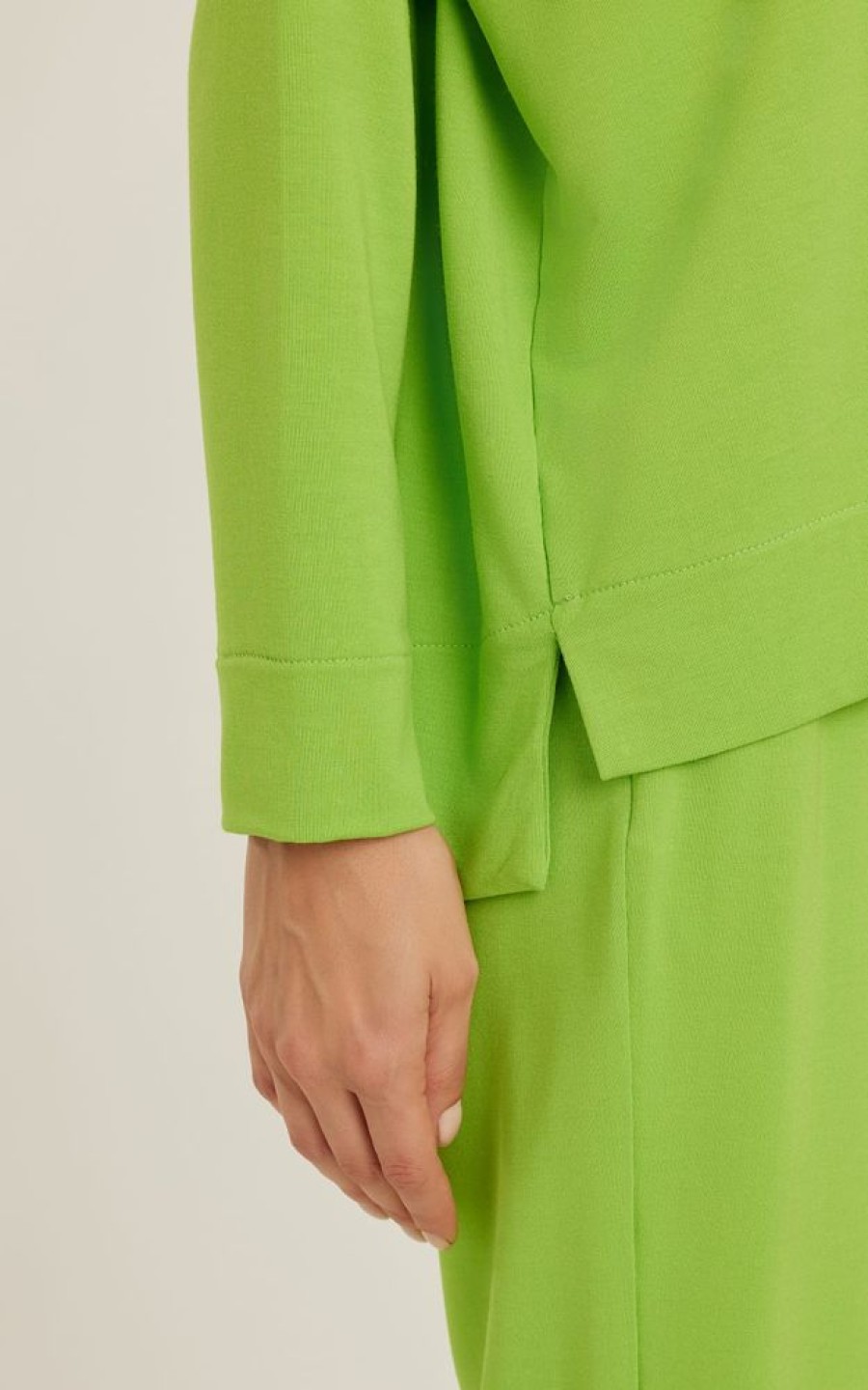 Roupas Lenny Niemeyer | Blusa Moletinho Manga Longa Lime