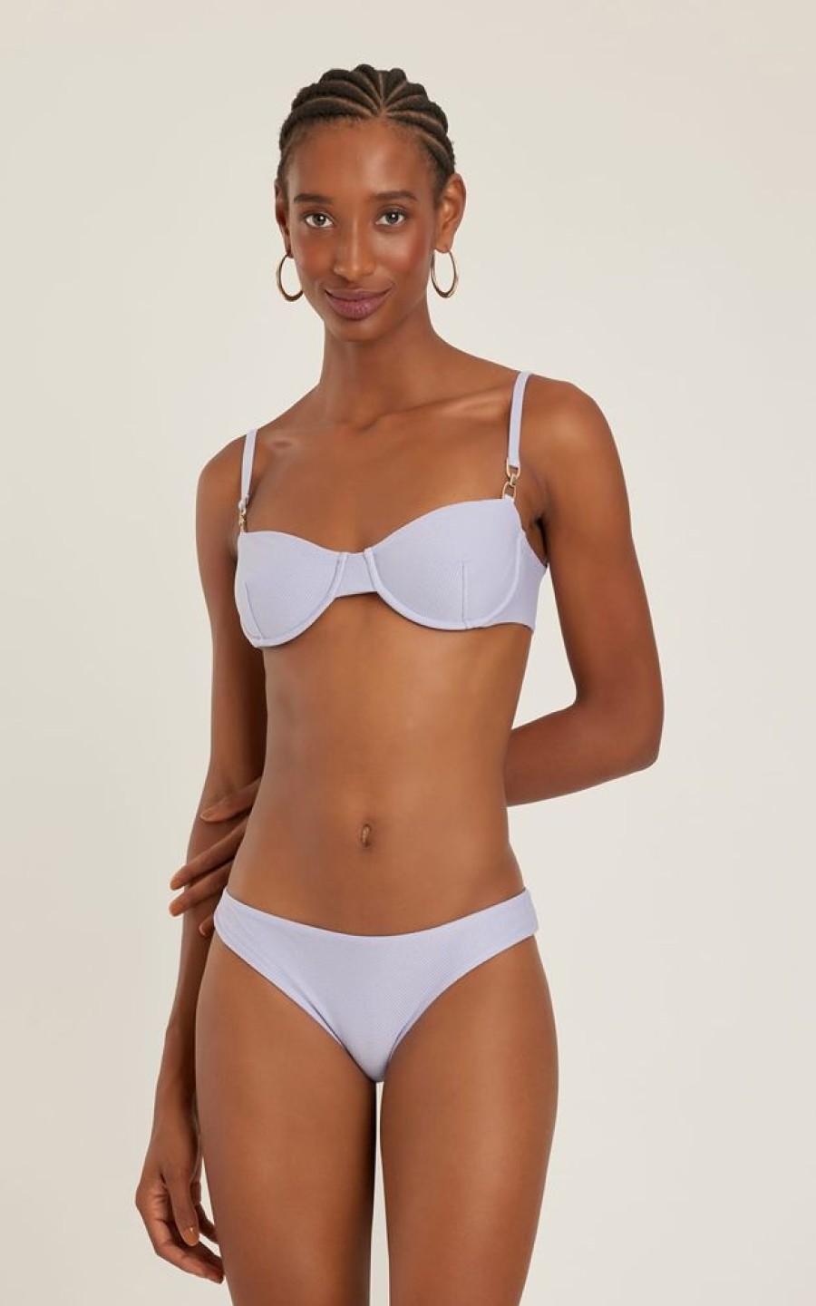 Biquinis Lenny Niemeyer | Sutia Balconette Elo Hortensia E Calca Athletic Midi Hortensia