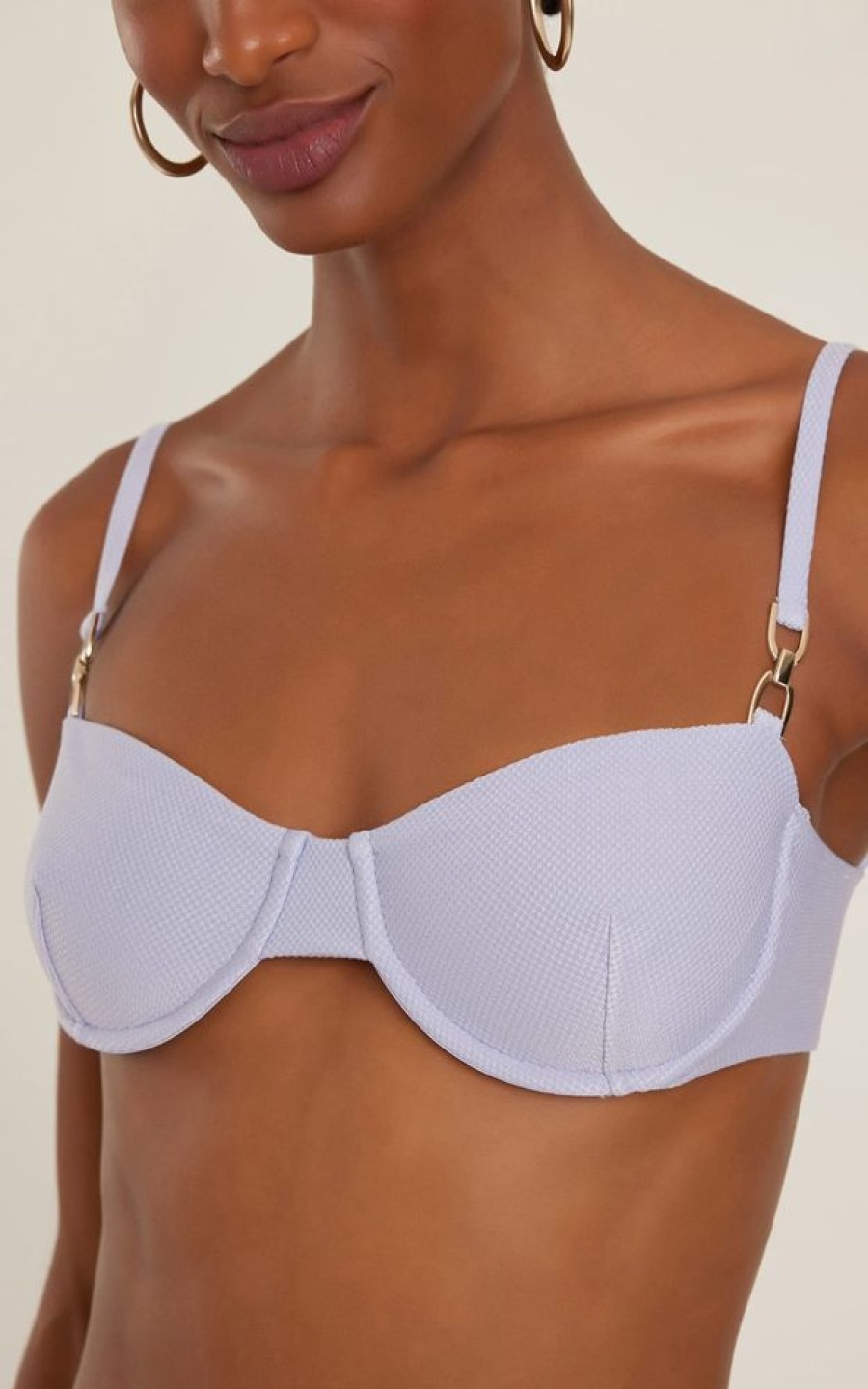 Biquinis Lenny Niemeyer | Sutia Balconette Elo Hortensia E Calca Athletic Midi Hortensia