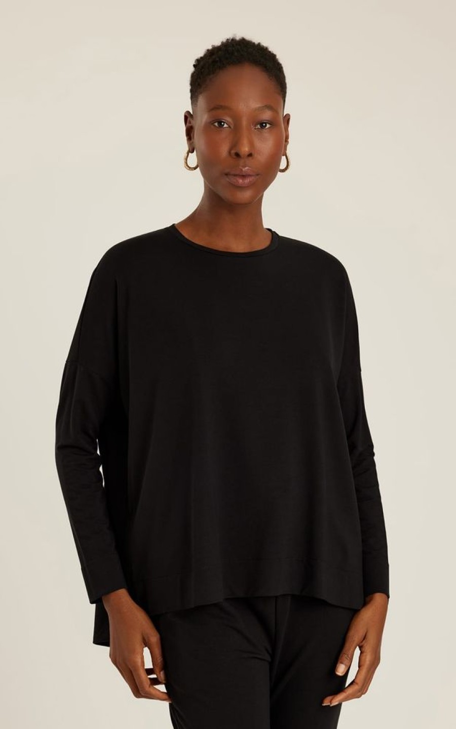Biowear Lenny Niemeyer | Blusa Moletinho Manga Longa Preto