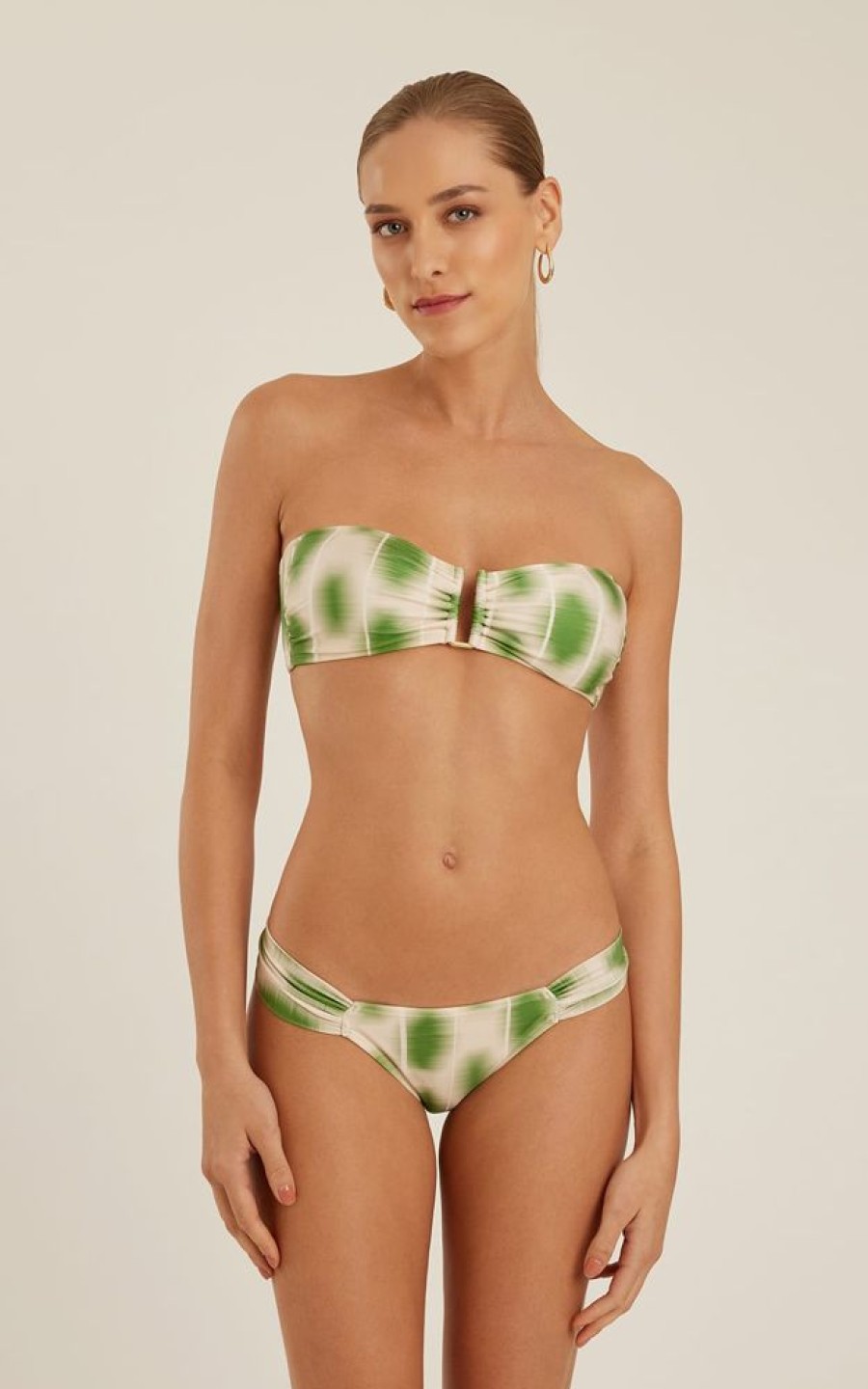 Biquinis Lenny Niemeyer | Sutia Bandeau Rita Recycled Jacarta E Calca Drapeada Recycled Jacarta
