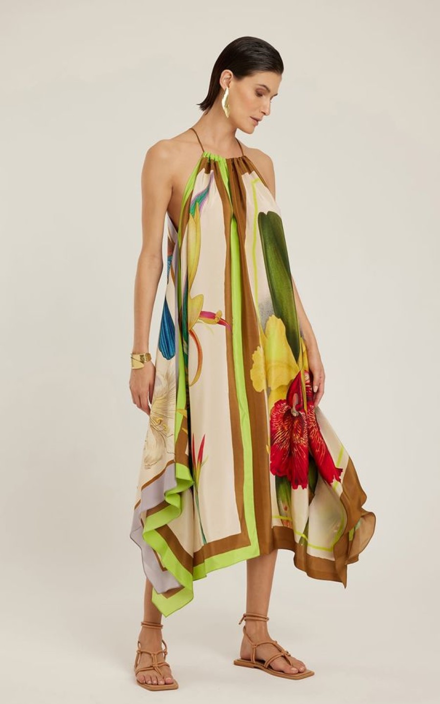 Roupas Lenny Niemeyer | Vestido Lenco Pontas Seda Carres