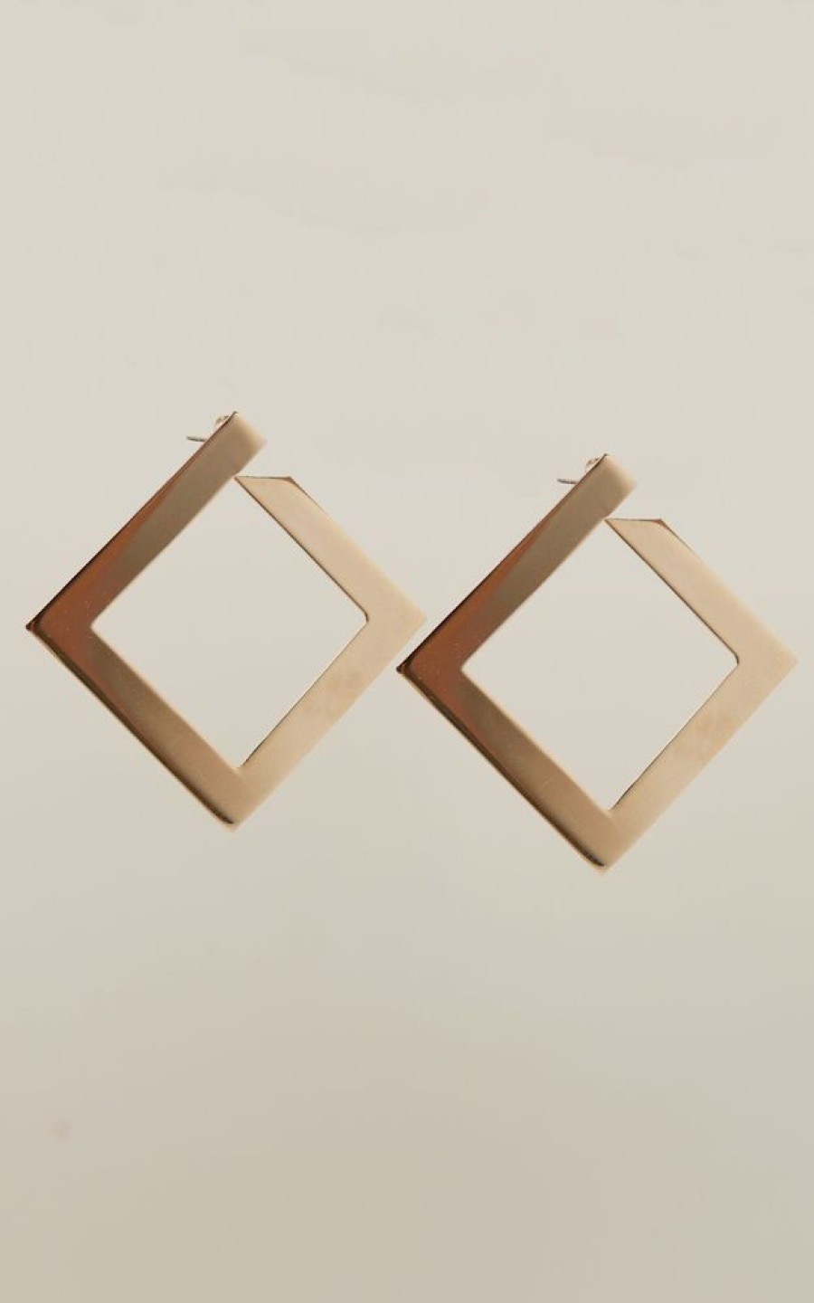 Acessorios Lenny Niemeyer | Argola Quadrada Ouro Light
