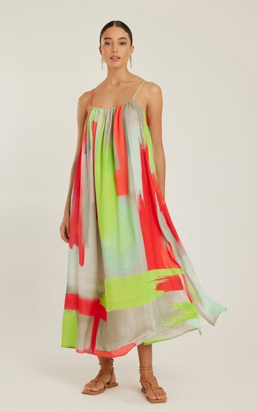 Roupas Lenny Niemeyer | Vestido Alca Decote Franzido Canvas