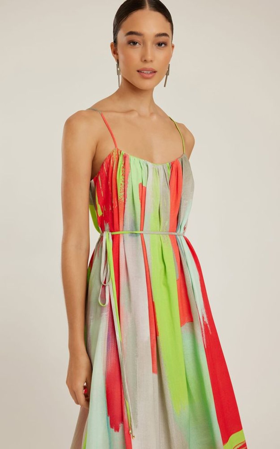 Roupas Lenny Niemeyer | Vestido Alca Decote Franzido Canvas