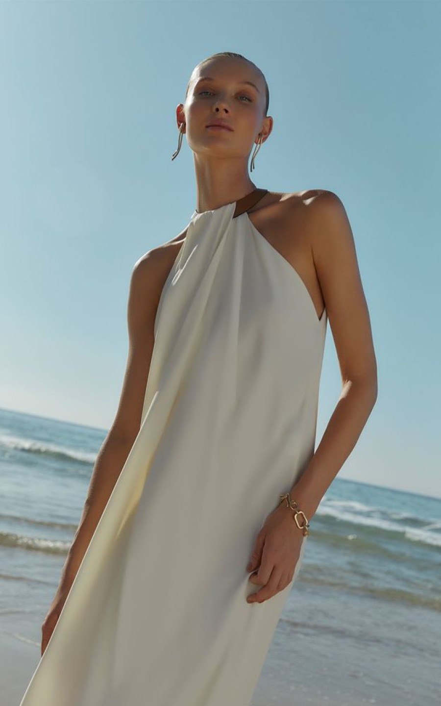 Roupas Lenny Niemeyer | Vestido Coleira Off White