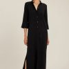 Biowear Lenny Niemeyer | Chemisier Longo Fenda Laterais Preto